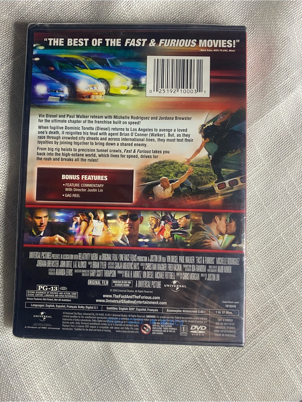 Fast & Furious DVD - Red Cover - Picture 3 of 4